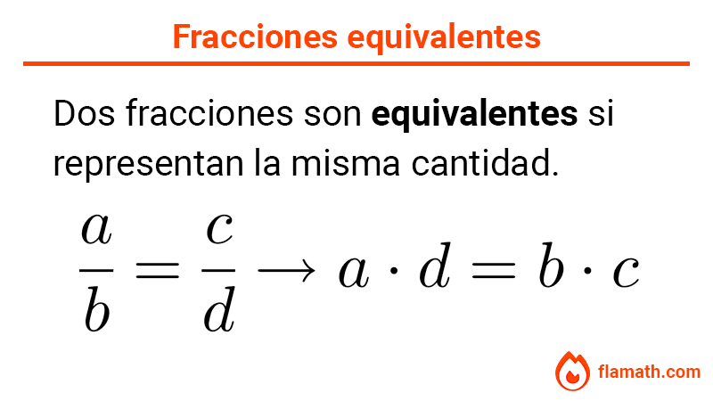 Definición de fracciones equivalentes y fórmula
