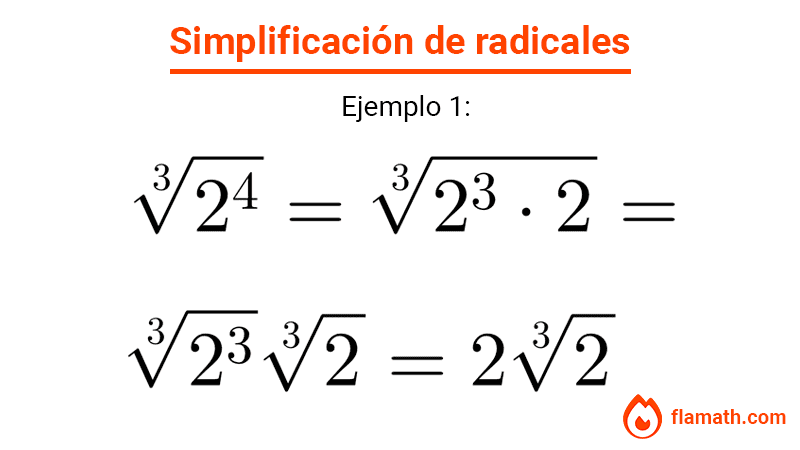 Cómo simplificar radicales, ejemplo resuelto