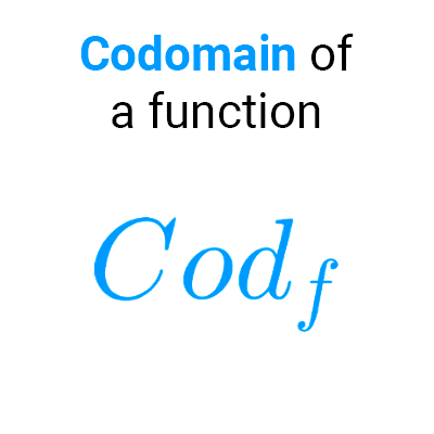 Codomain of a function