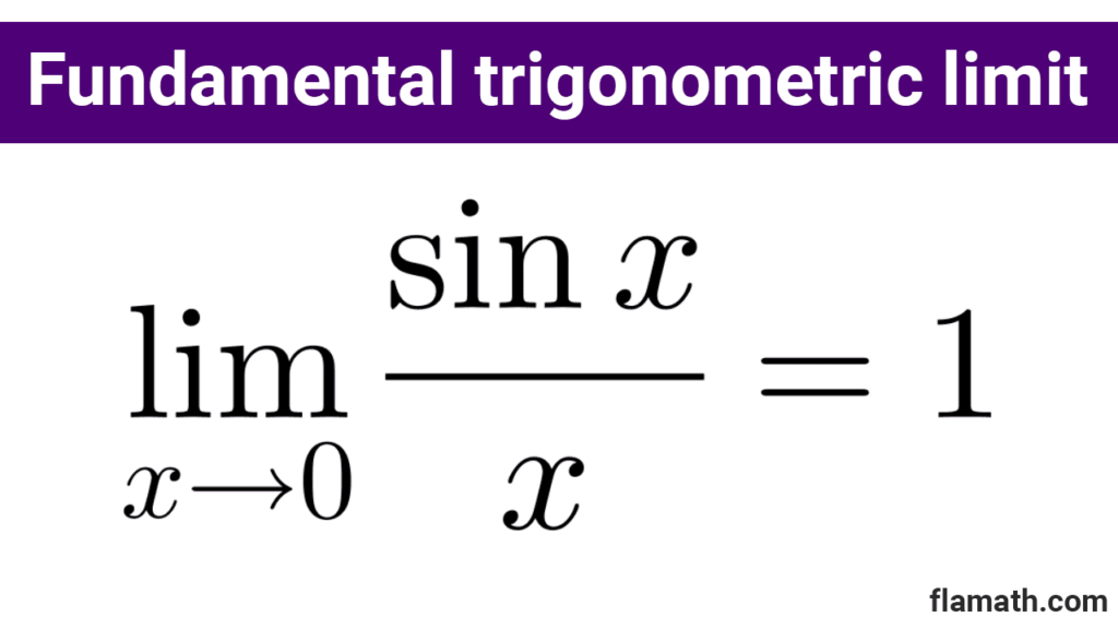Fundamental trigonometric limit formula sin x over x