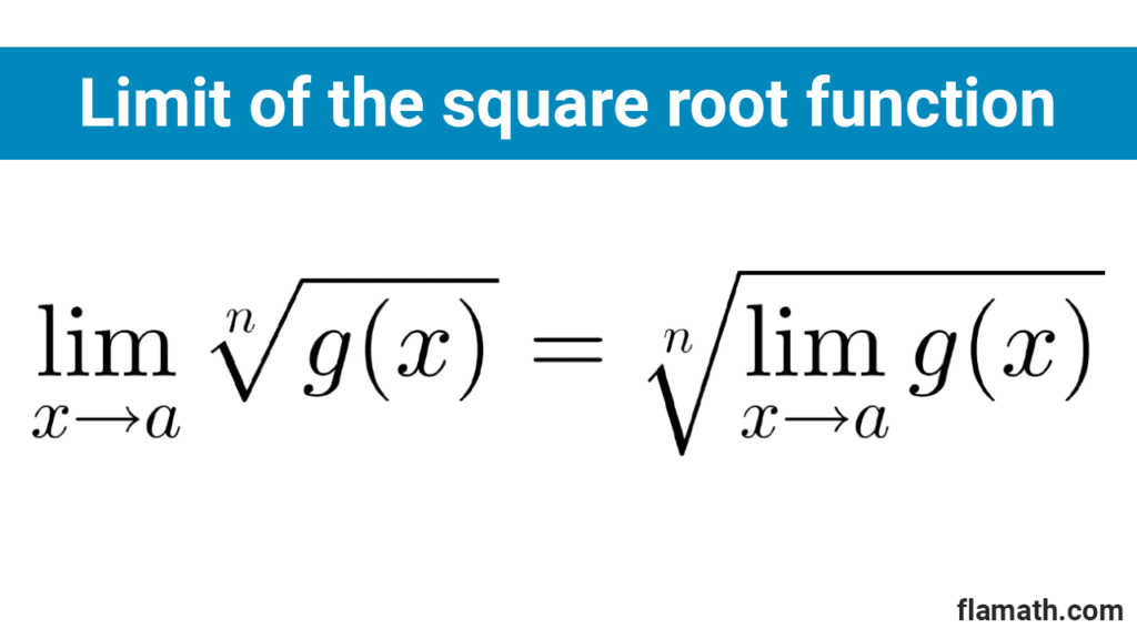 Limit of a composite function square root theorem