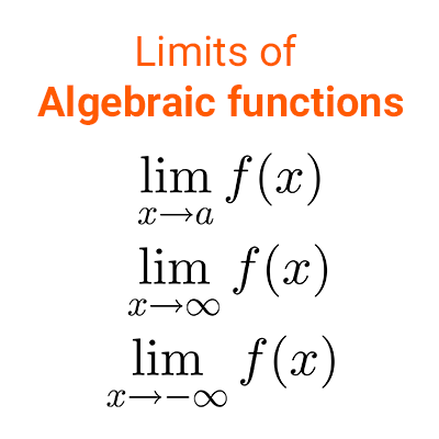 Limits of algebraic functions at a point and at infinity