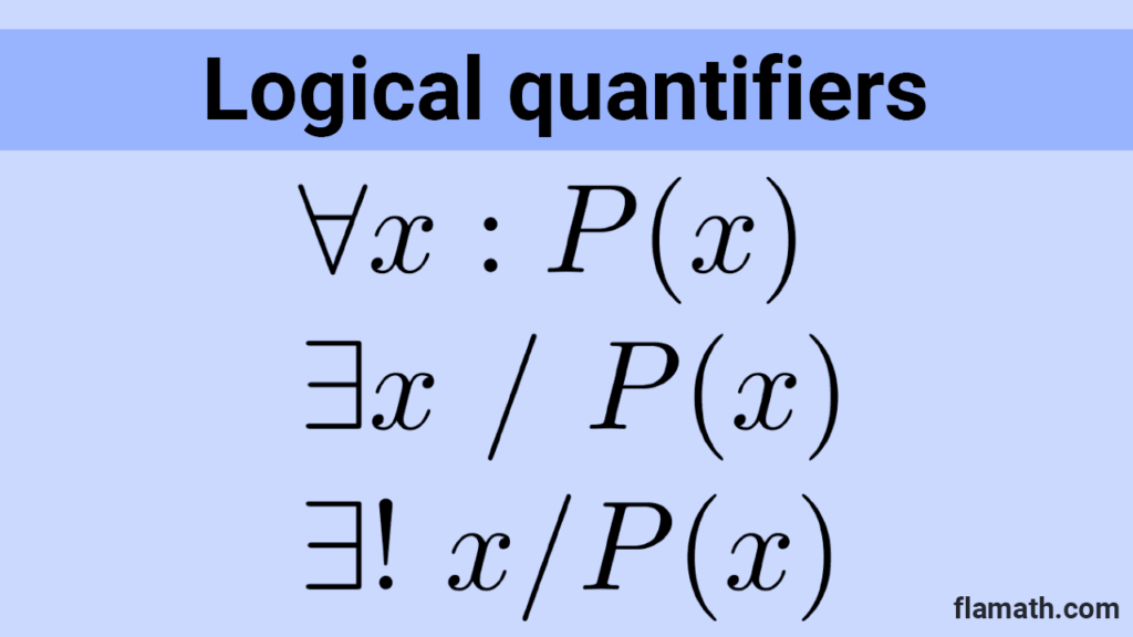 Logical quantifiers in discrete mathematics logic