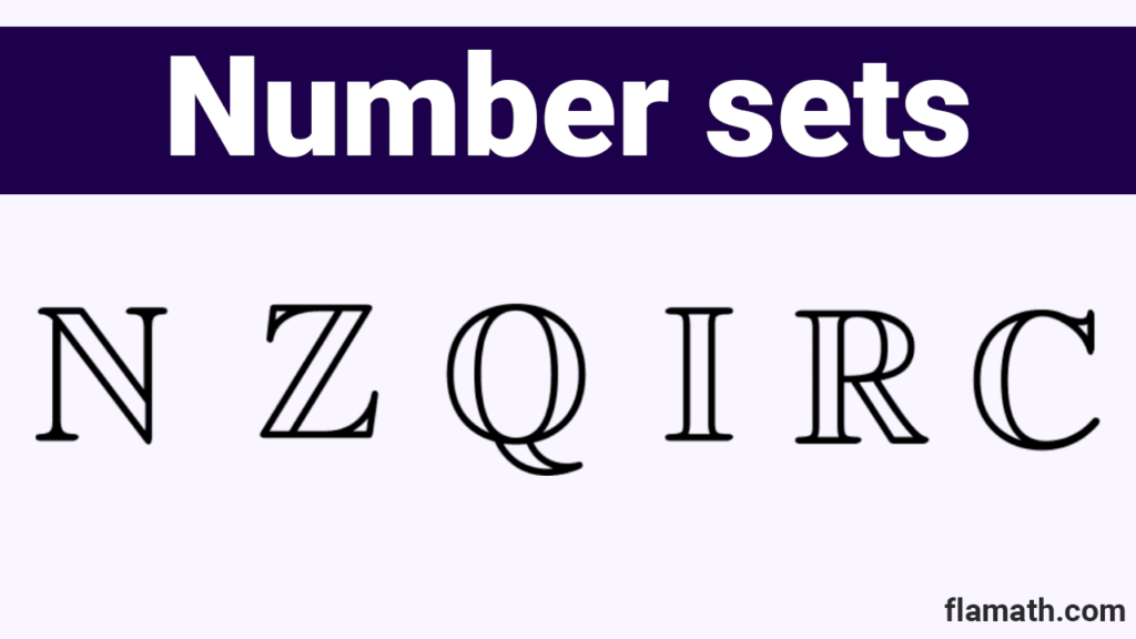 Number sets, numerical sets, symbols of numeric sets