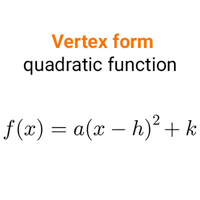 how to write a quadratic function in vertex form