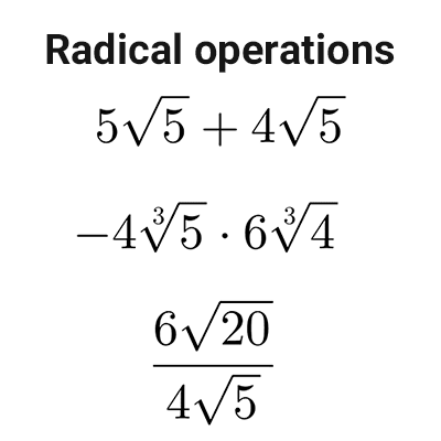 radical operations