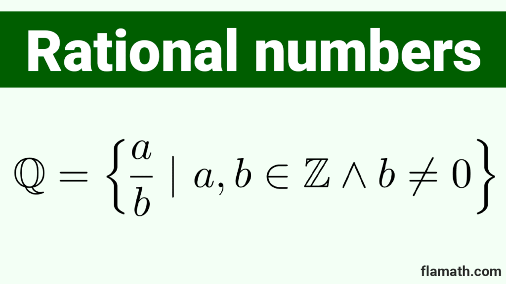 Set of rational numbers: definition and symbol