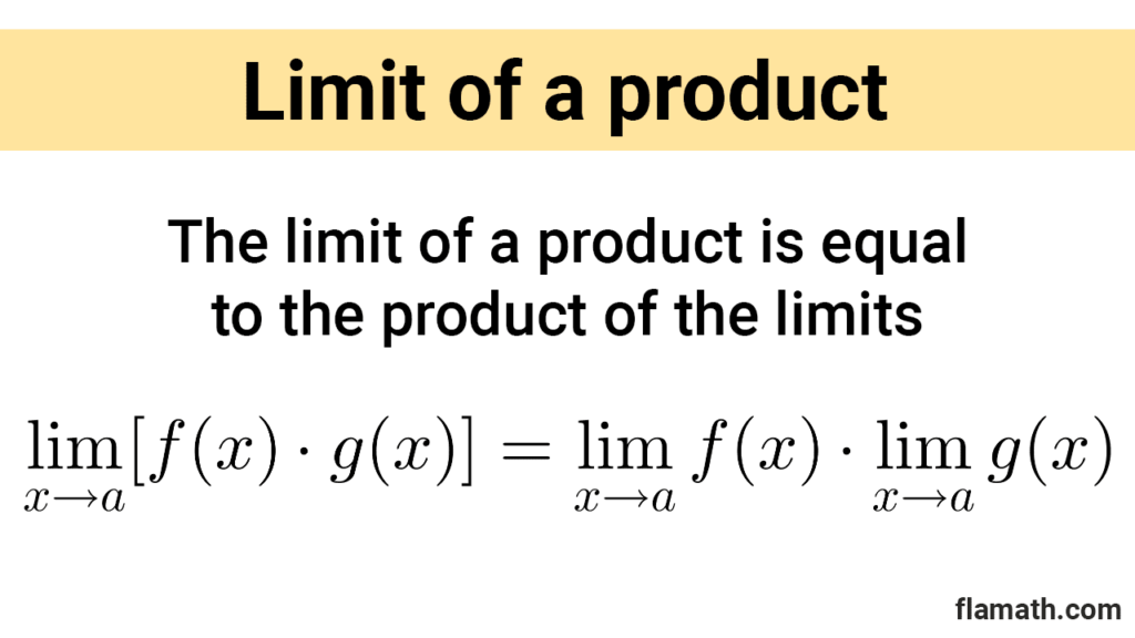 Rule limit of a product (multiplication) of functions
