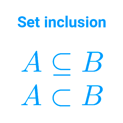 Set inclusion