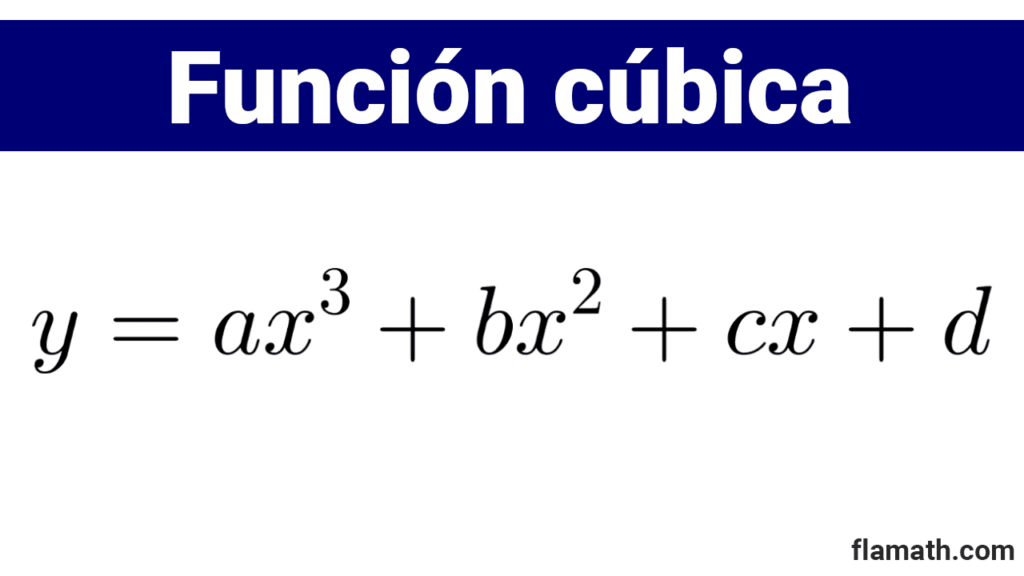 Fórmula o ecuación de una función cúbica