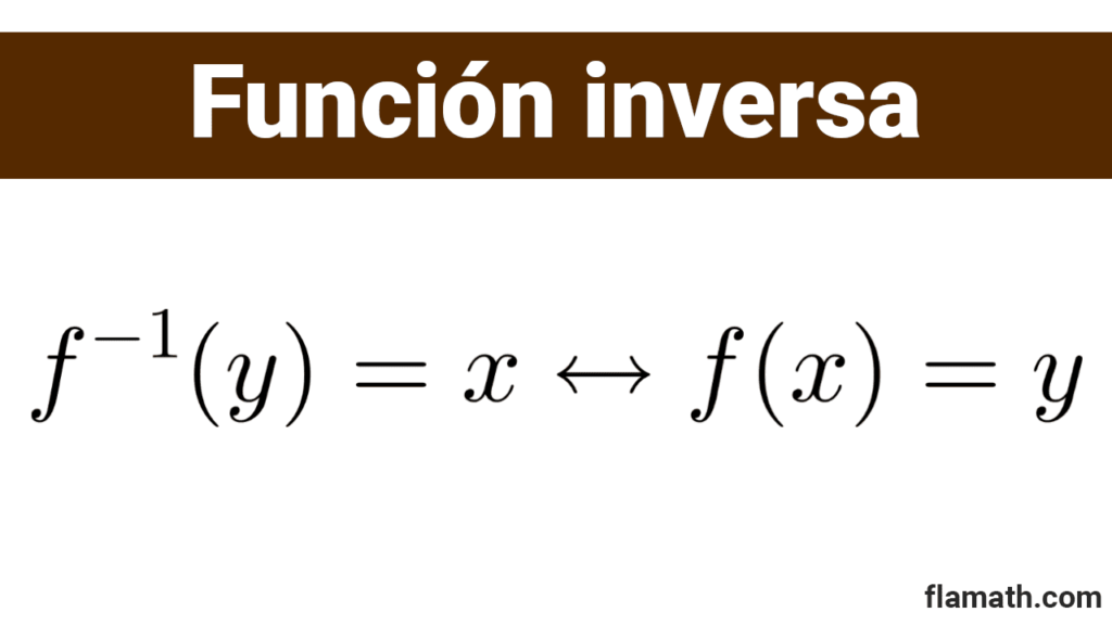 Función inversa: definición y fórmula