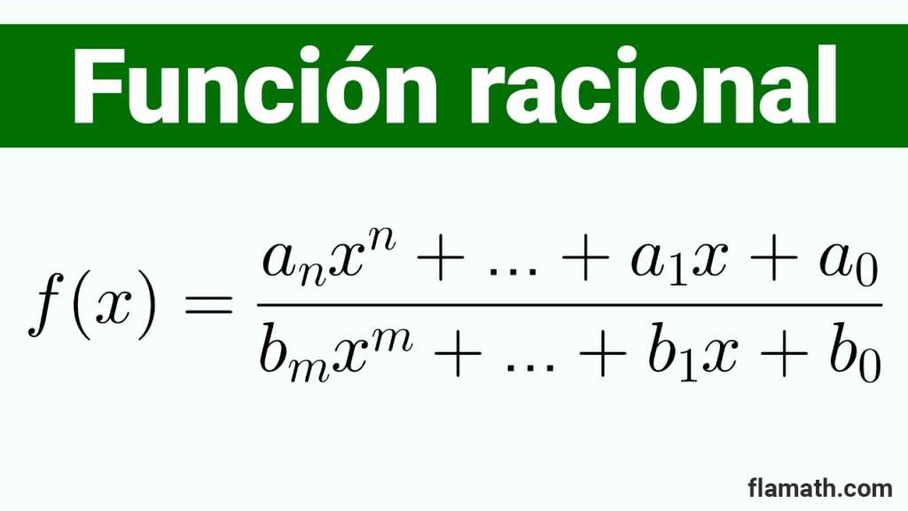 Función racional definición, formula, ecuación