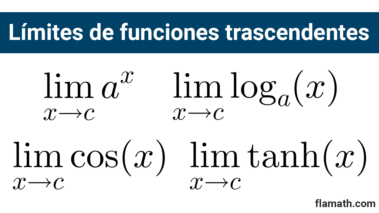 Límites De Funciones Trascendentes En Punto E Infinito 8299