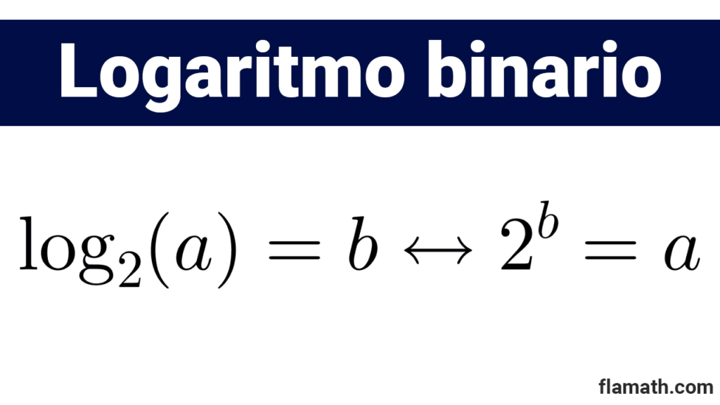 Definición de logaritmo binario (de base 2)