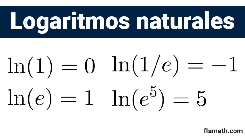 Ejemplos de logaritmos naturales