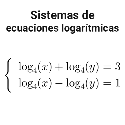 Sistemas de ecuaciones logarítmicas