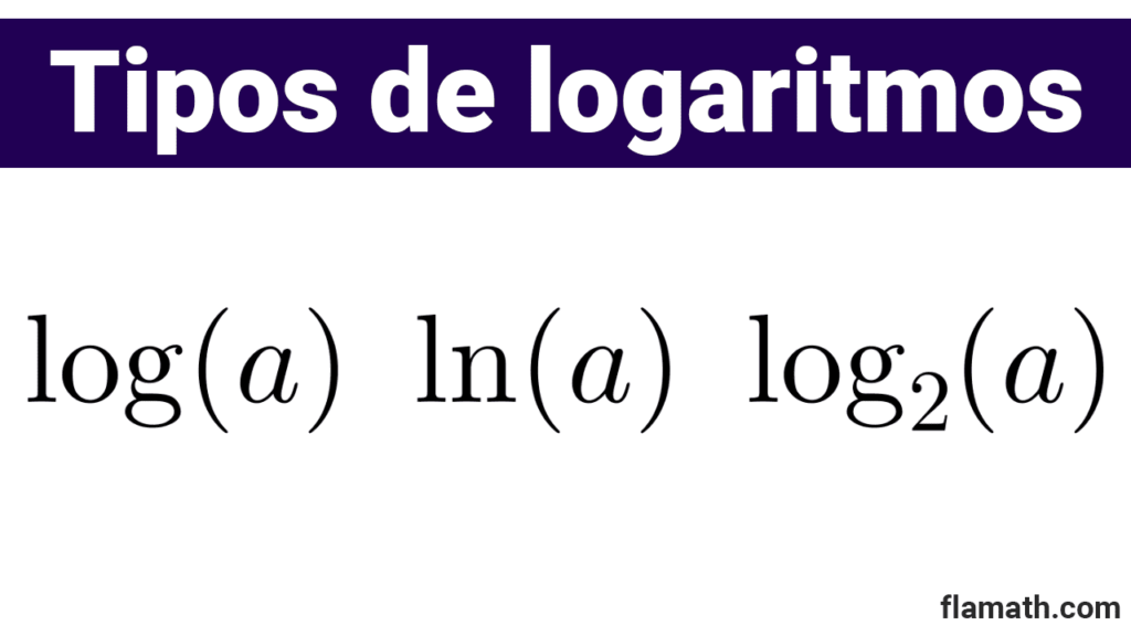 Tipos de logaritmos en matemáticas y sus bases: naturales, decimales, binarios